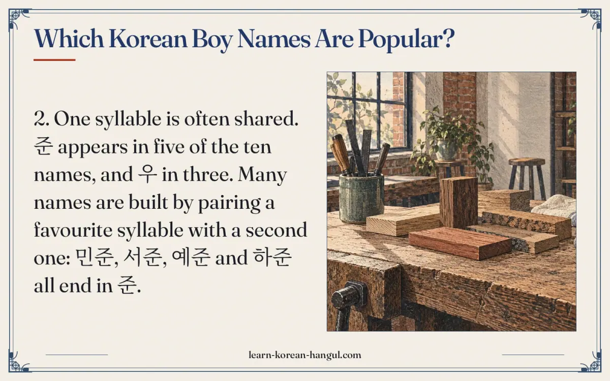 Which Korean boy names are popular?
