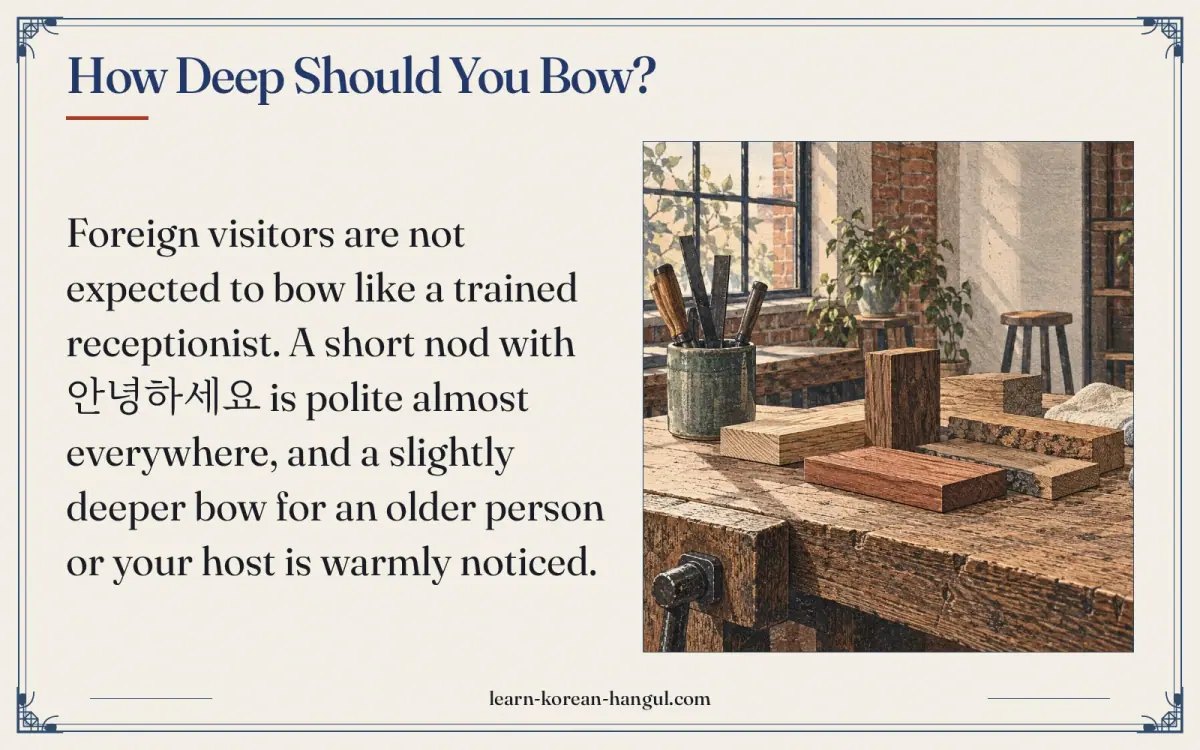 How deep should you bow?