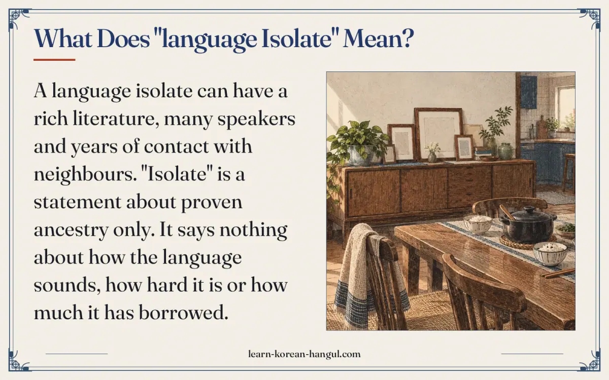 What does "language isolate" mean?