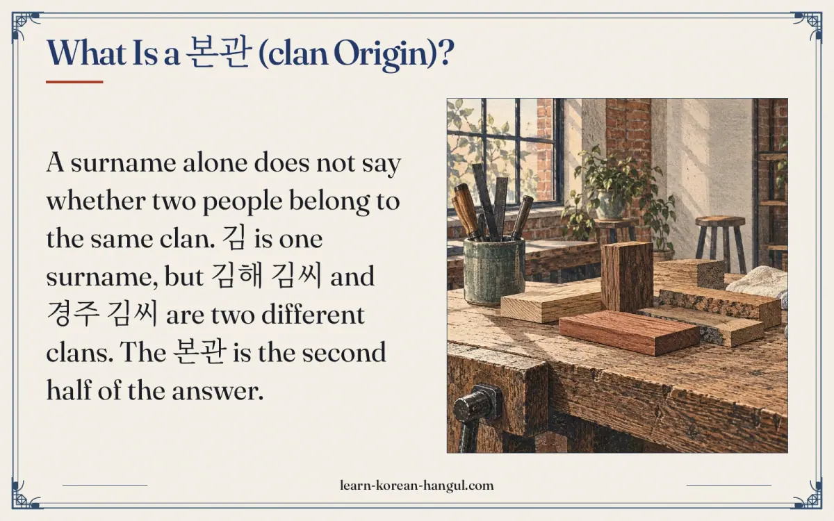 What is a 본관 (clan origin)?