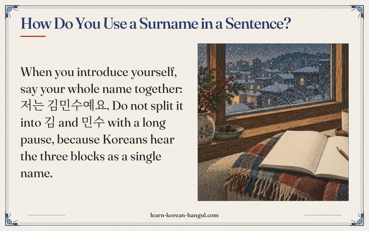 How do you use a surname in a sentence?