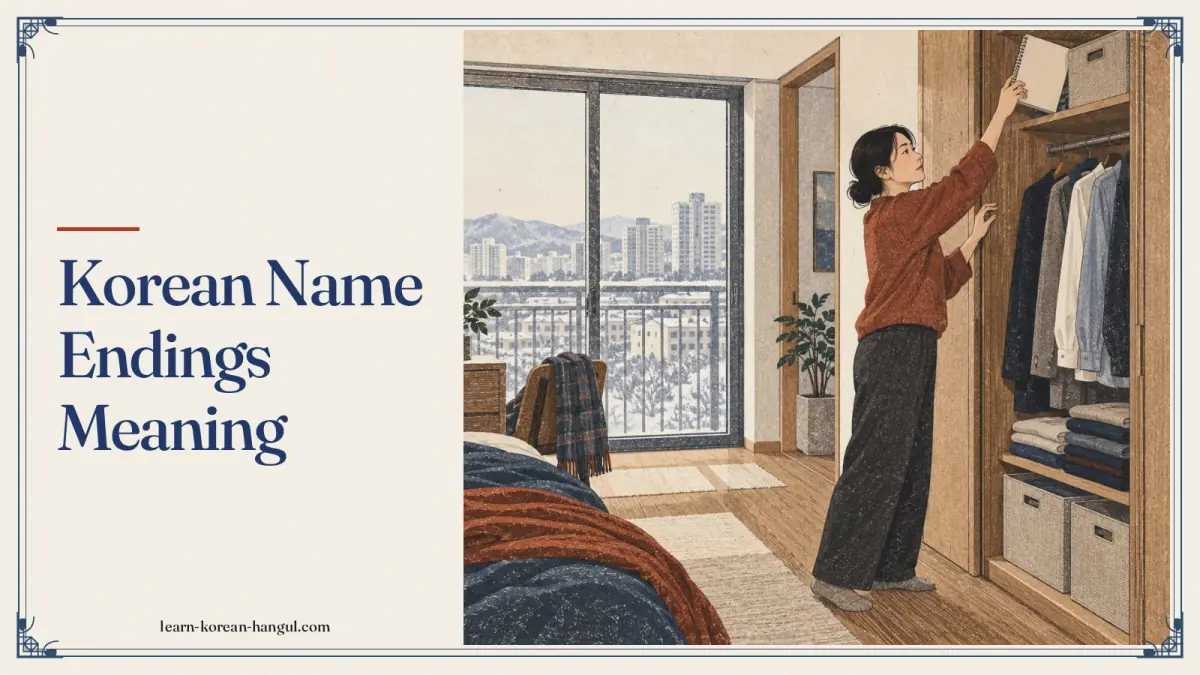 Korean Name Endings Meaning