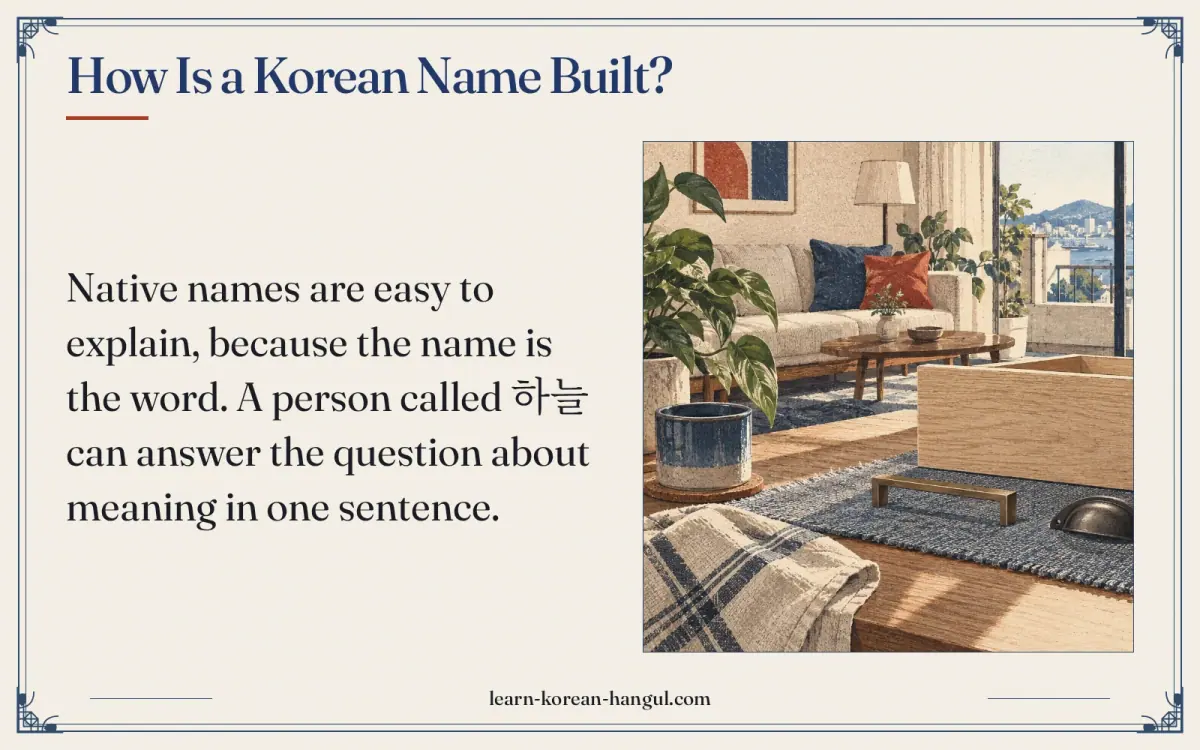 How is a Korean name built?