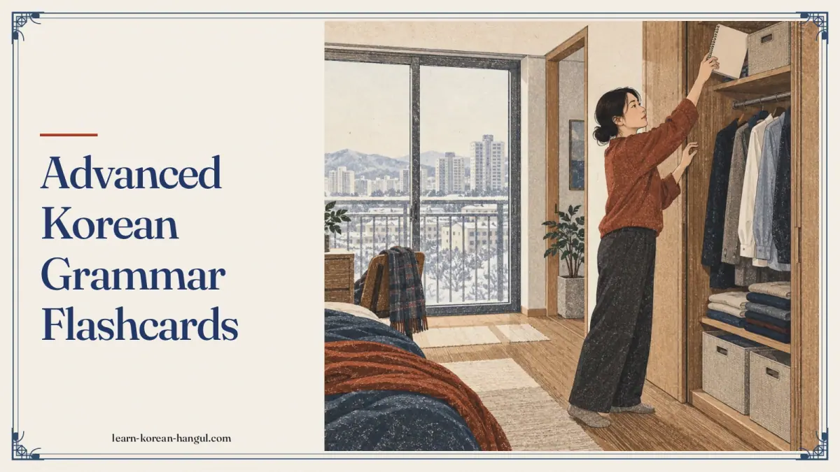 Advanced Korean Grammar Flashcards