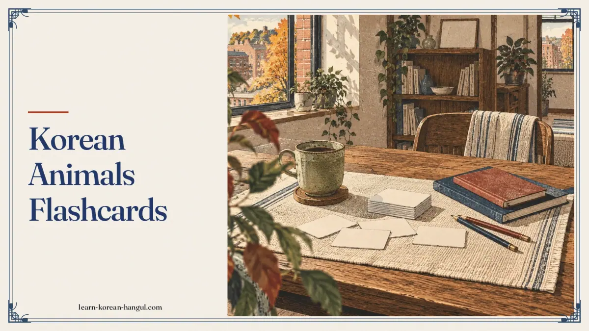Korean Animals Flashcards