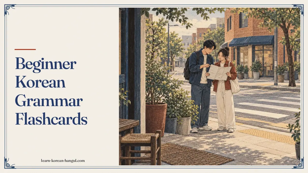 Beginner Korean Grammar Flashcards