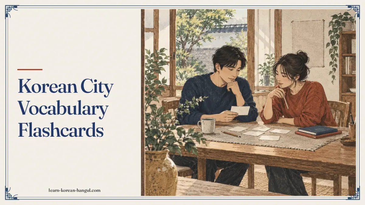 Korean City Vocabulary Flashcards