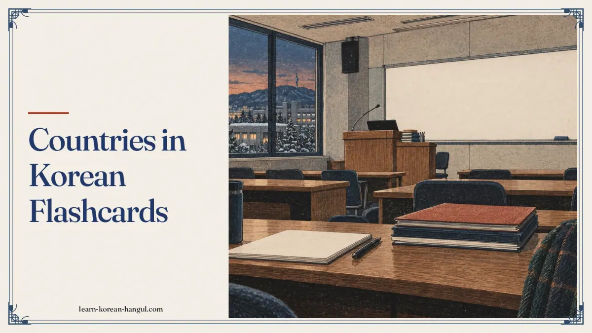 Countries in Korean Flashcards