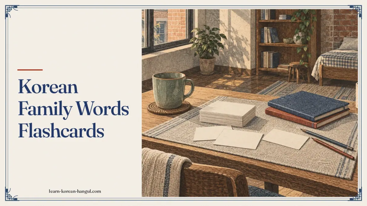 Korean Family Words Flashcards