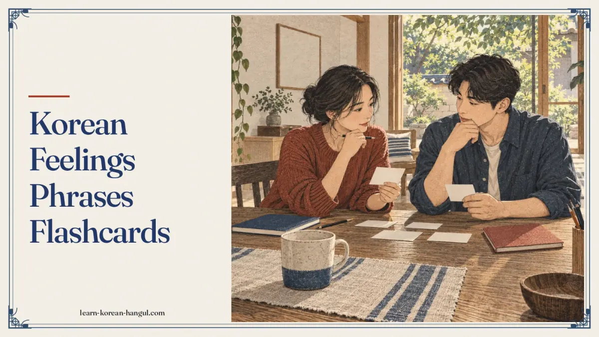 Korean Feelings Phrases Flashcards