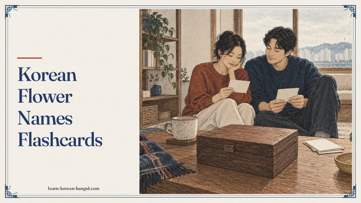 Korean Flower Names Flashcards