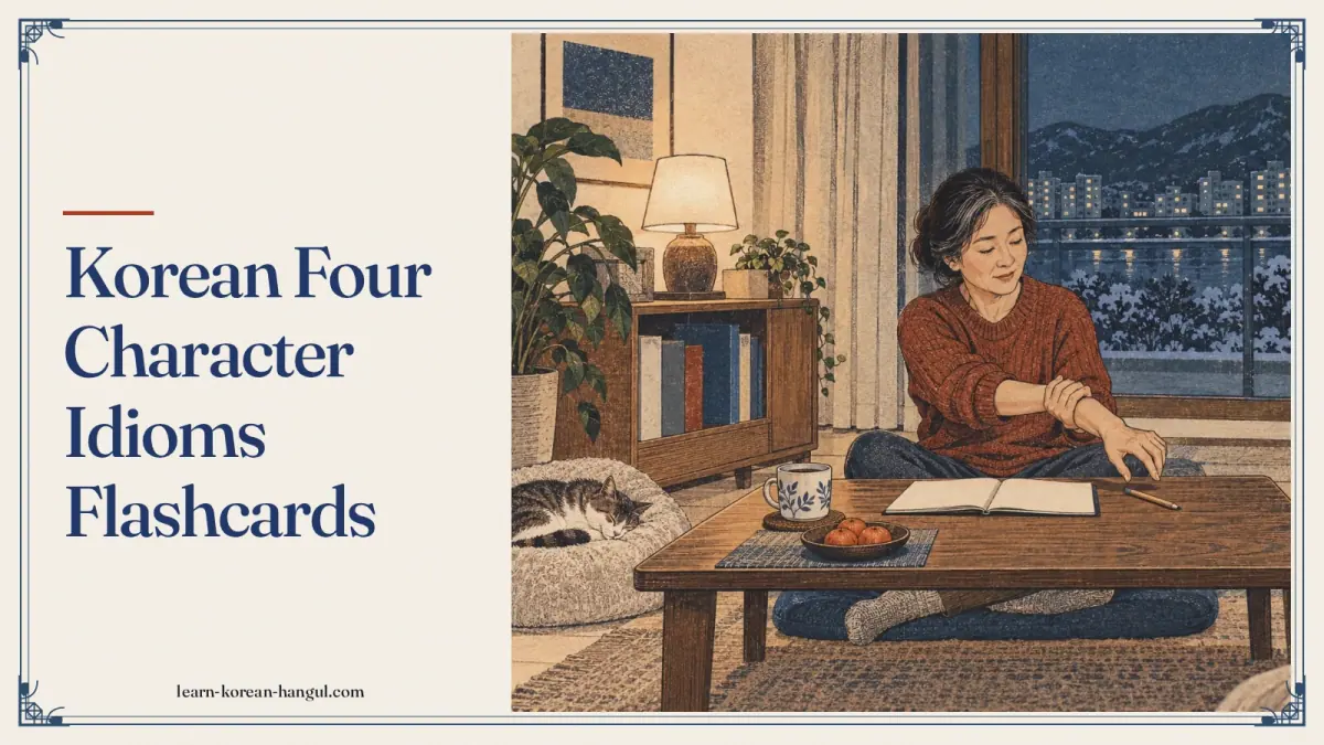 Korean Four Character Idioms Flashcards
