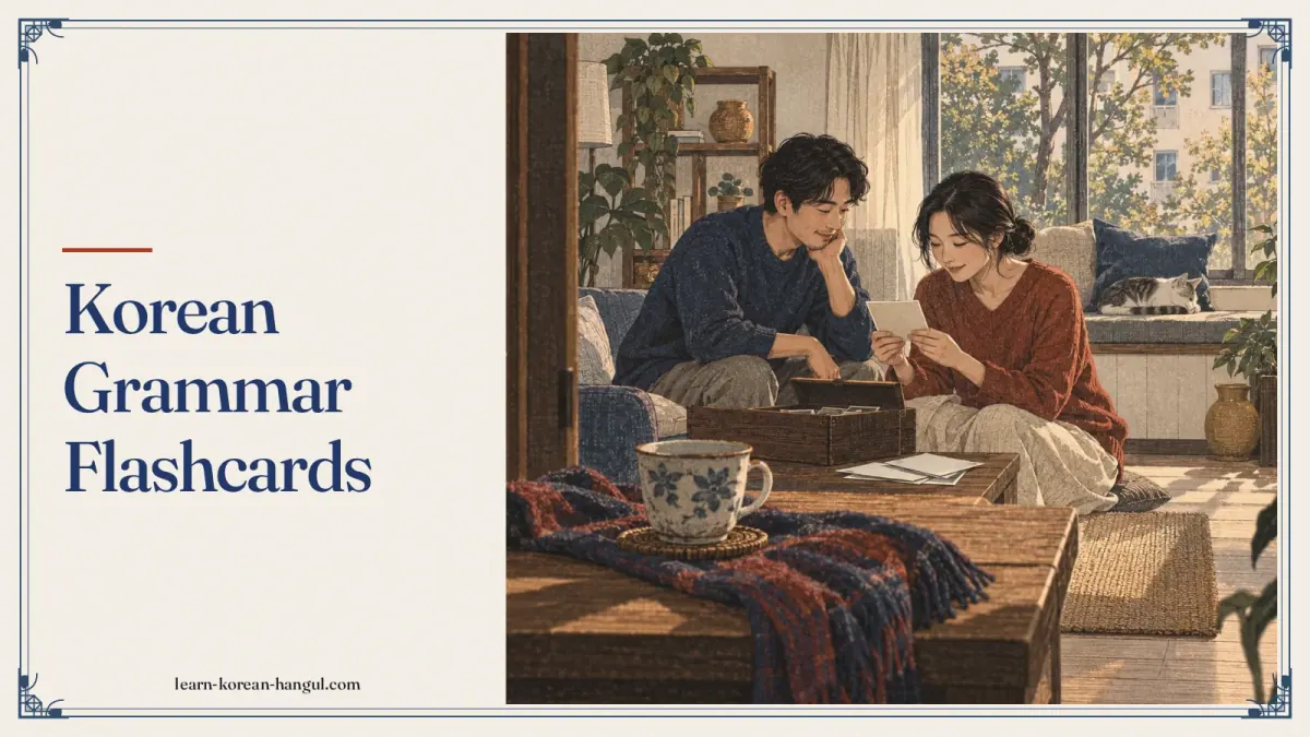 Korean Grammar Flashcards