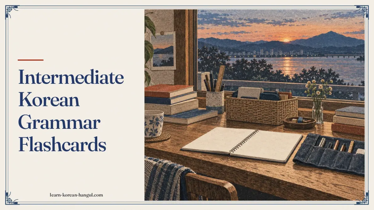 Intermediate Korean Grammar Flashcards
