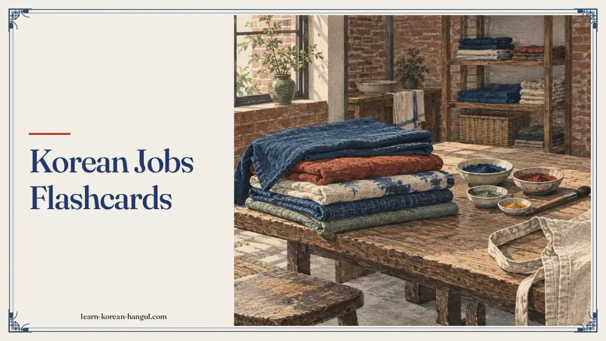 Korean Jobs Flashcards