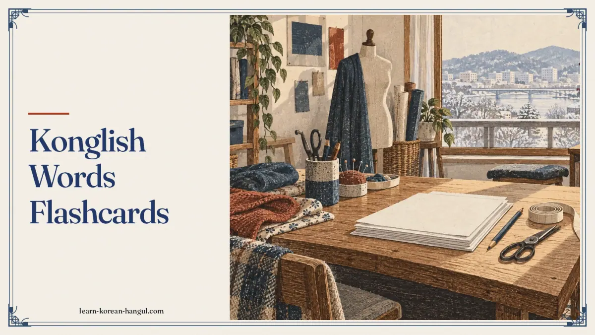 Konglish Words Flashcards