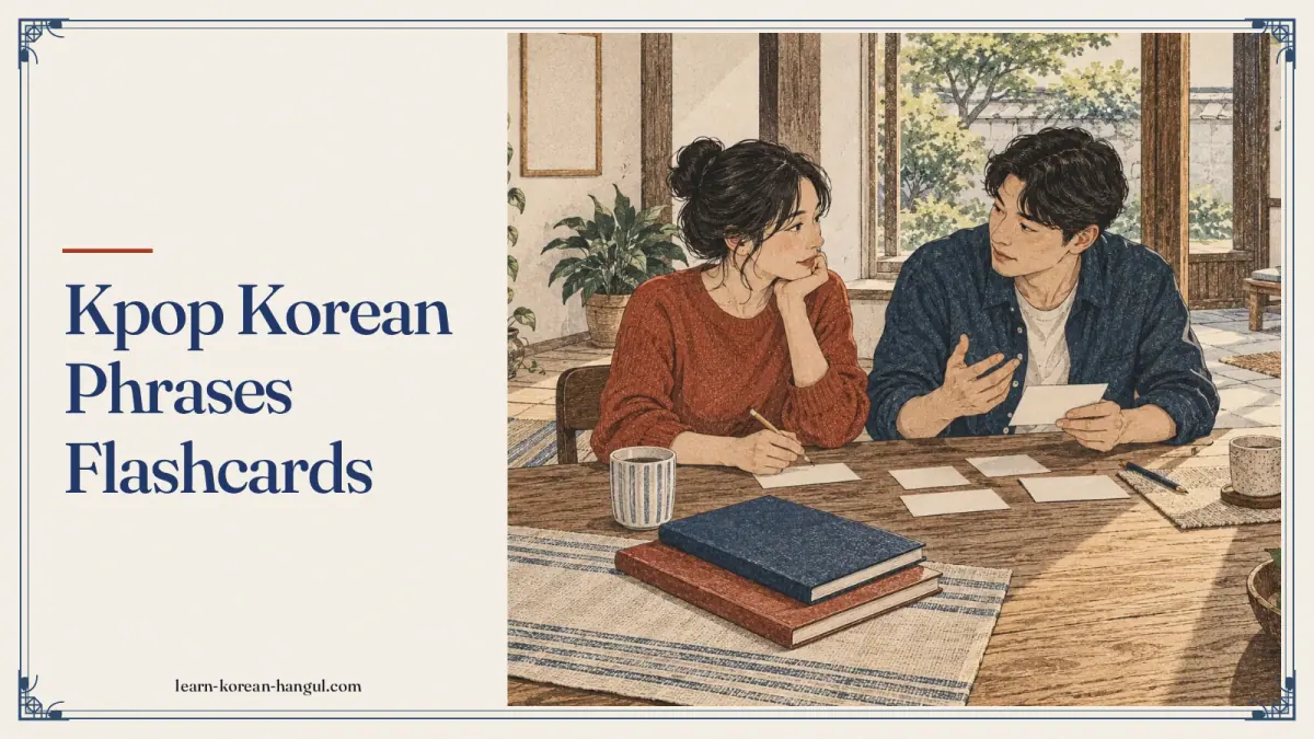 Kpop Korean Phrases Flashcards