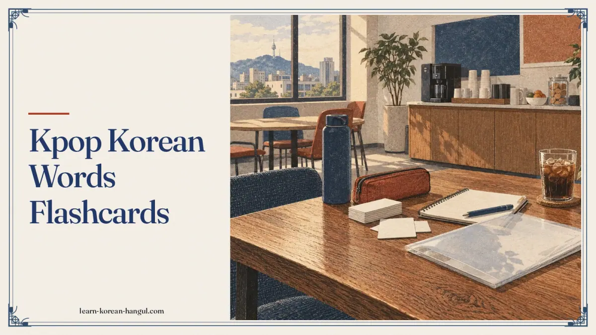 Kpop Korean Words Flashcards