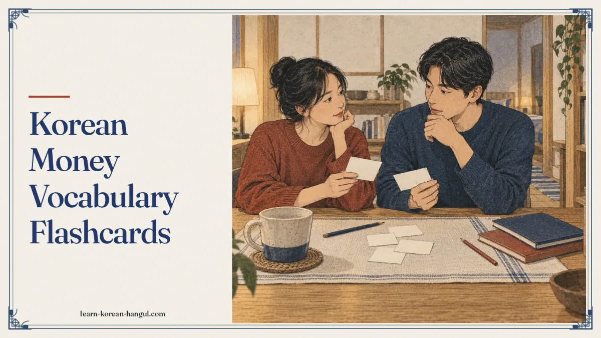 Korean Money Vocabulary Flashcards