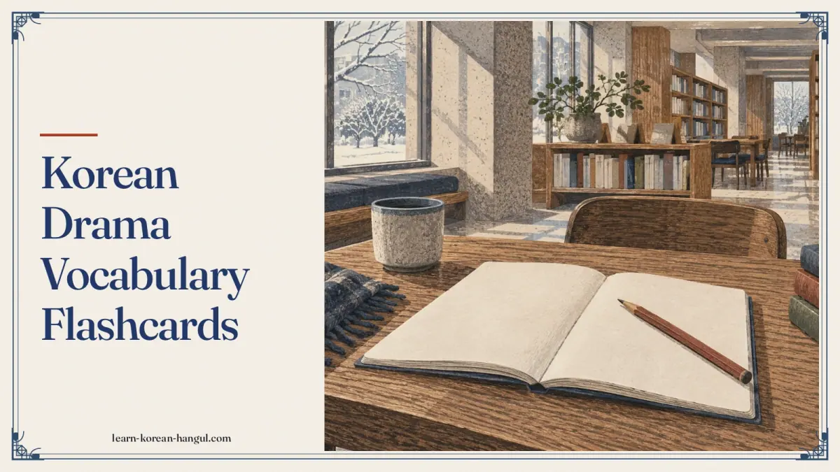 Korean Drama Vocabulary Flashcards