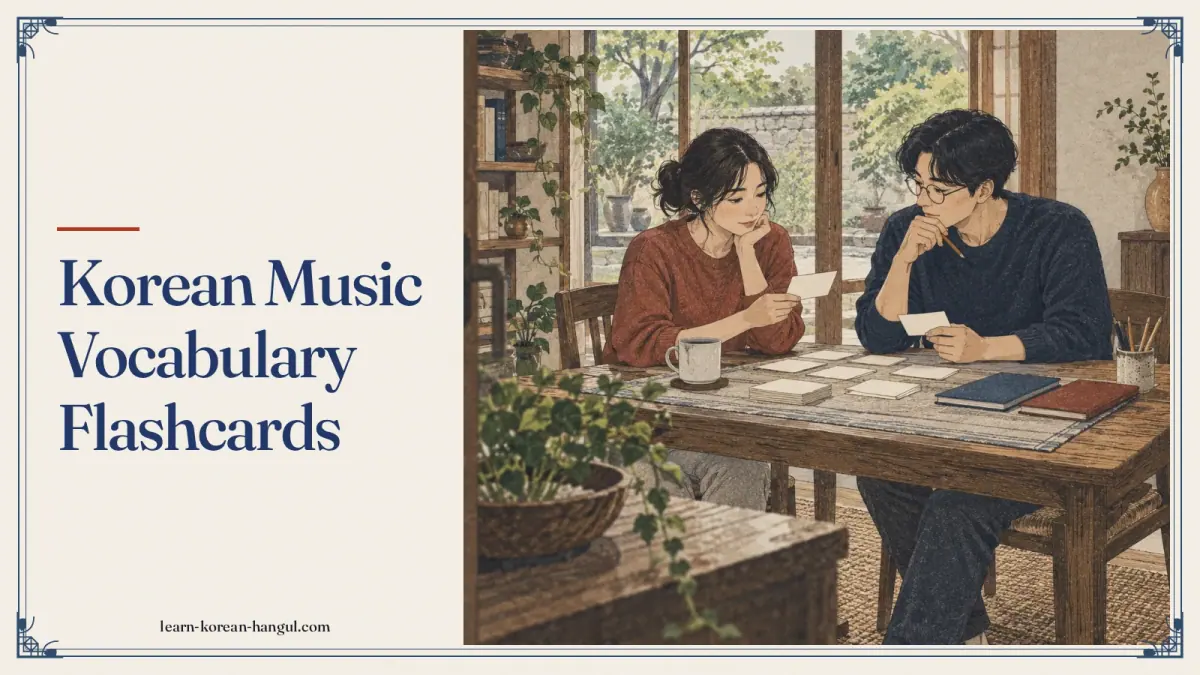 Korean Music Vocabulary Flashcards
