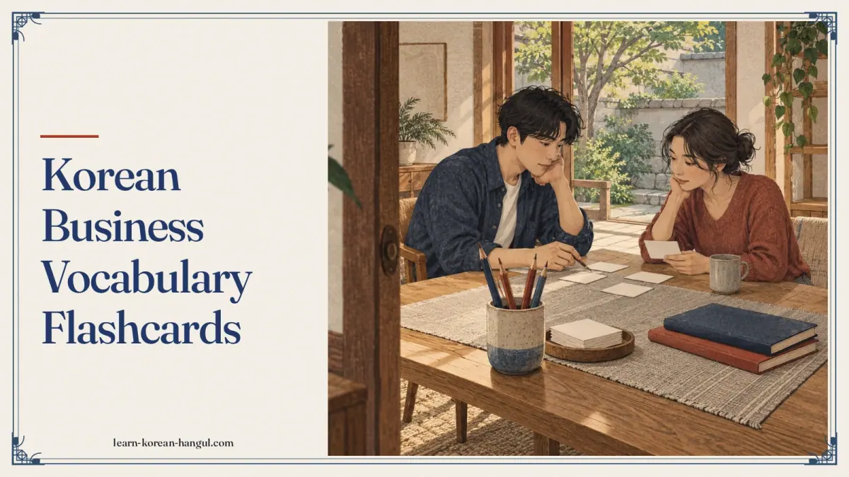 Korean Business Vocabulary Flashcards