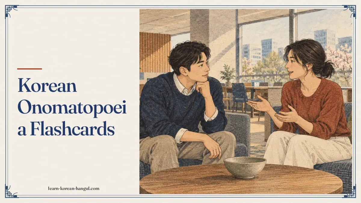 Korean Onomatopoeia Flashcards