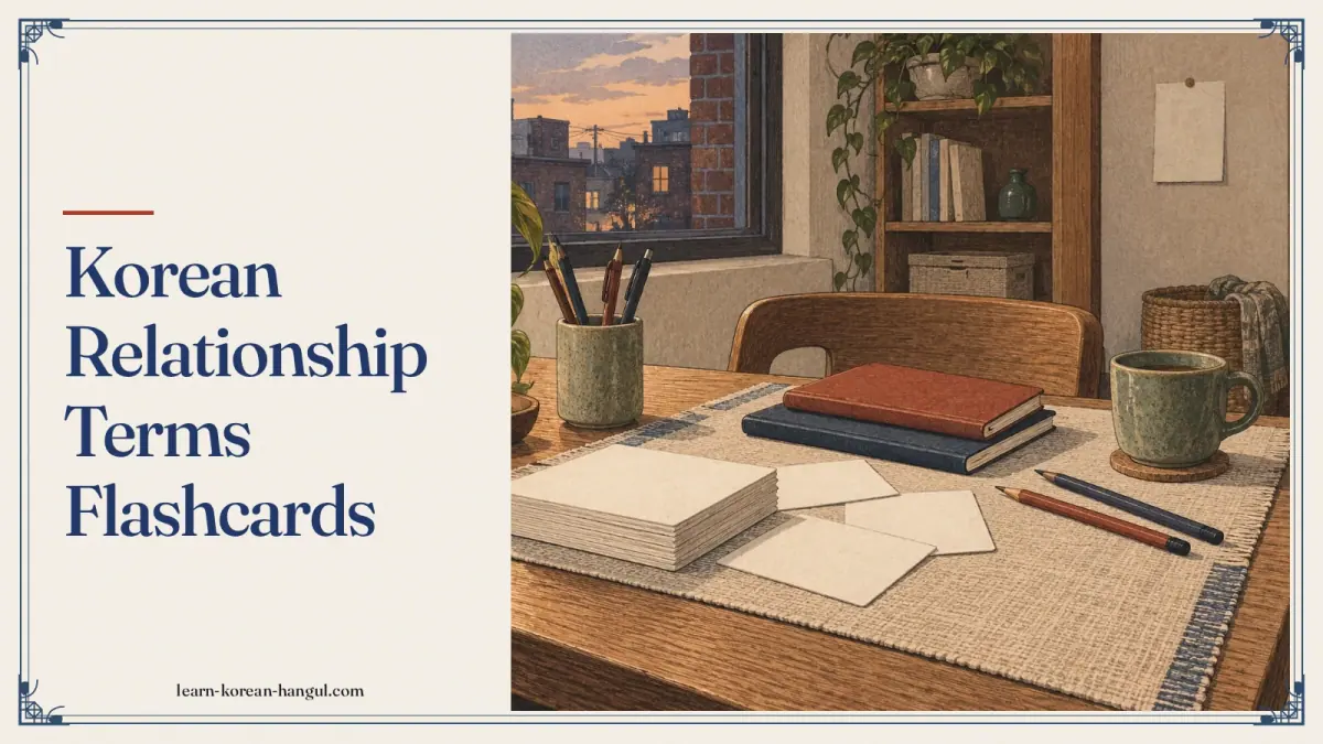 Korean Relationship Terms Flashcards