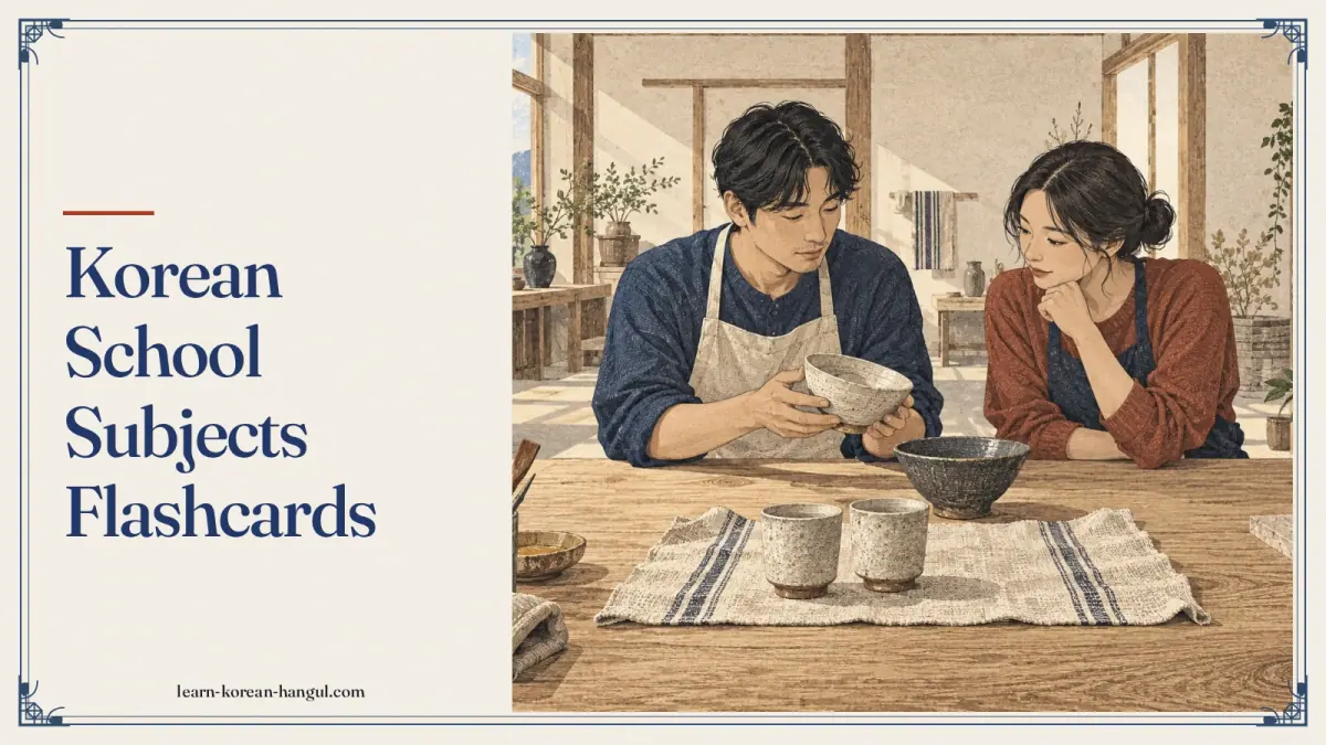 Korean School Subjects Flashcards
