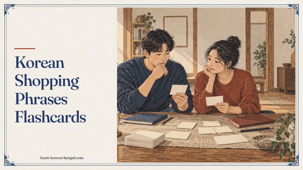 Korean Shopping Phrases Flashcards