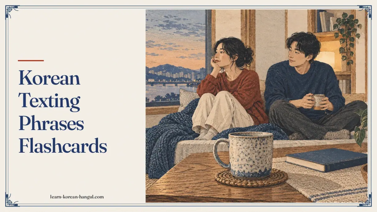Korean Texting Phrases Flashcards