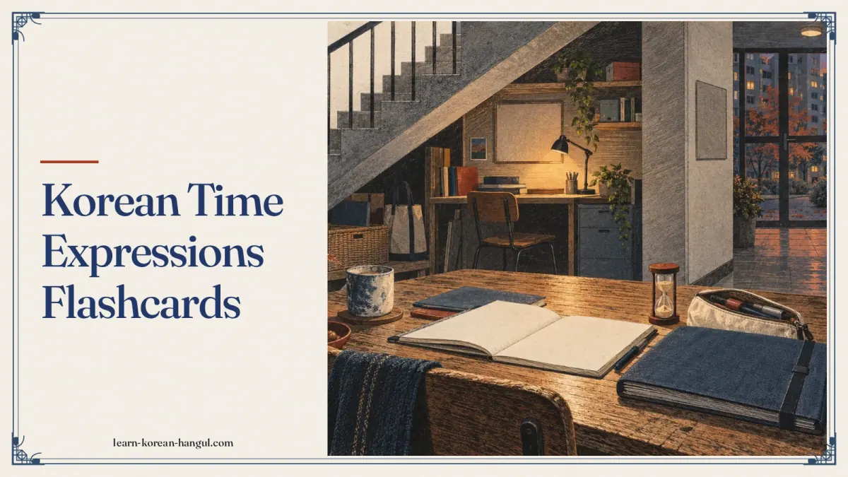 Korean Time Expressions Flashcards