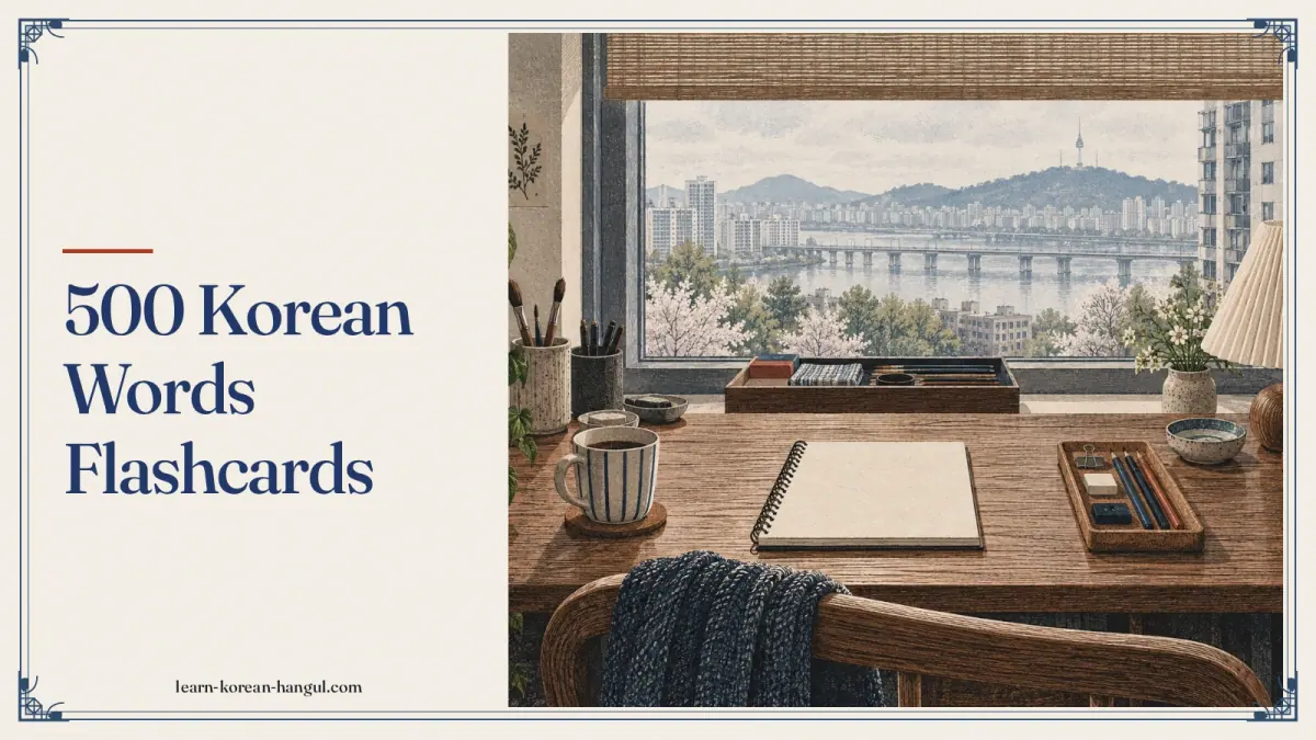 500 Korean Words Flashcards