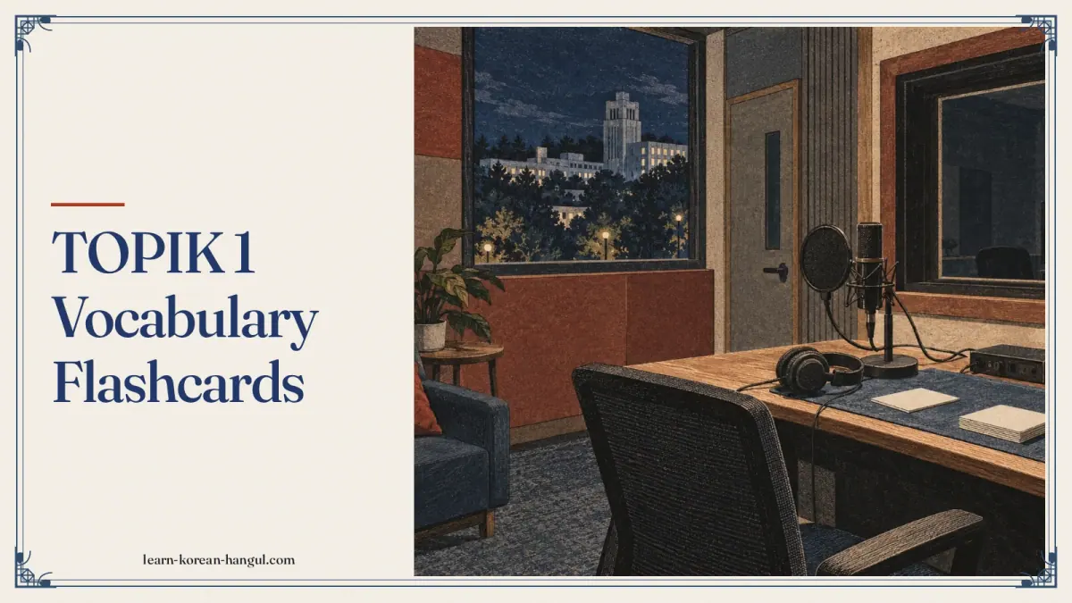 TOPIK 1 Vocabulary Flashcards