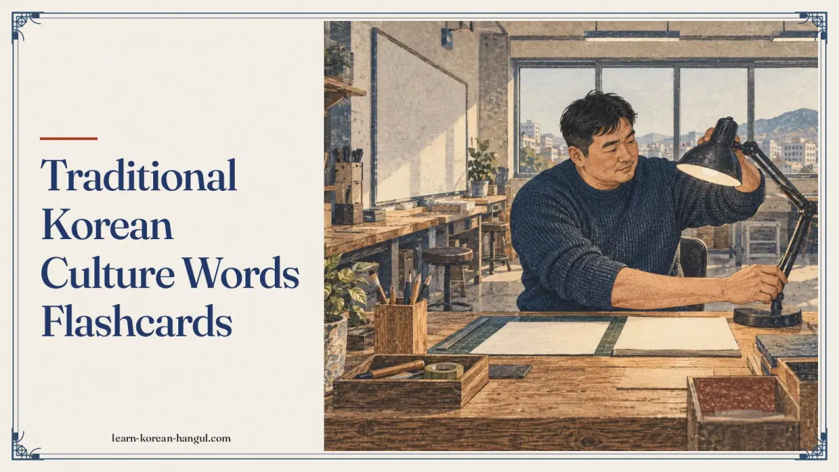 Traditional Korean Culture Words Flashcards