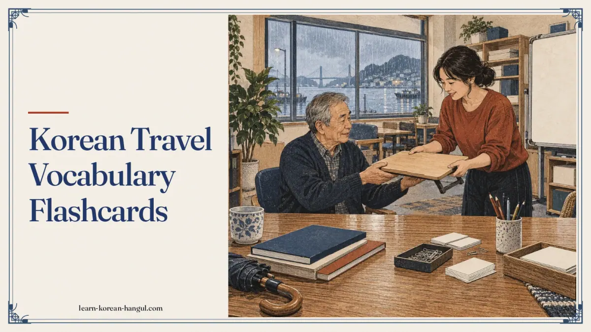 Korean Travel Vocabulary Flashcards