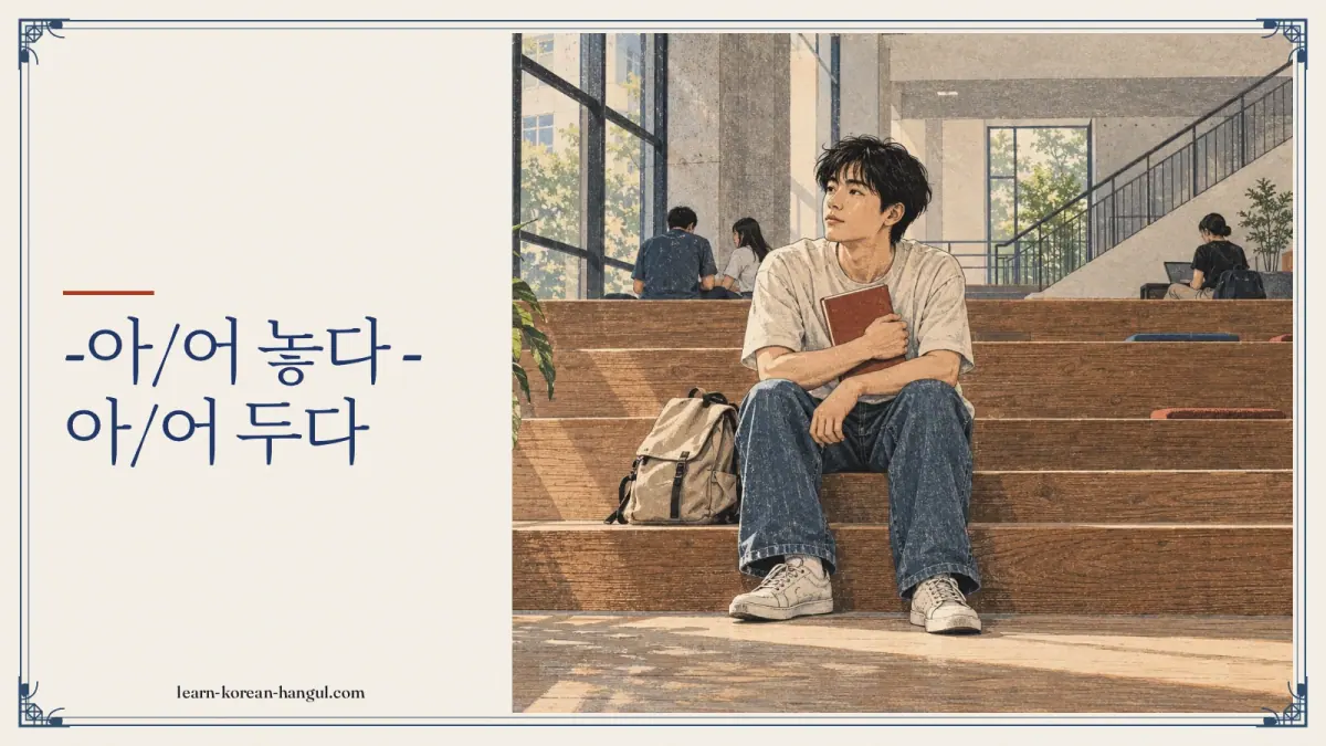 -아/어 놓다 -아/어 두다