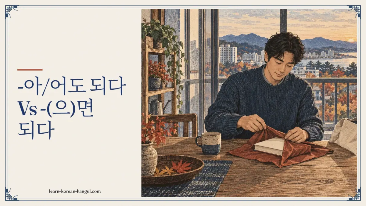 -아/어도 되다 vs -(으)면 되다