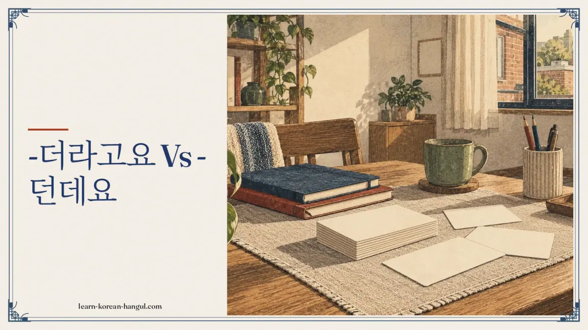 -더라고요 vs -던데요