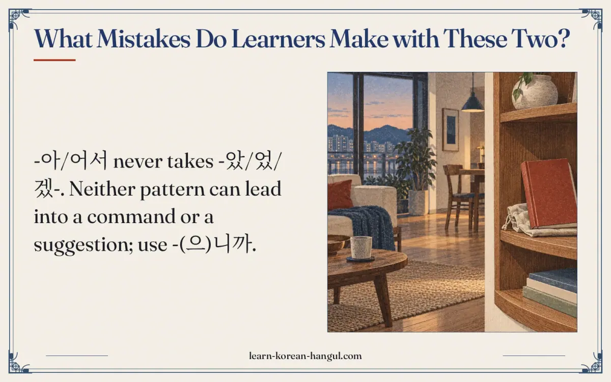 What mistakes do learners make with these two?