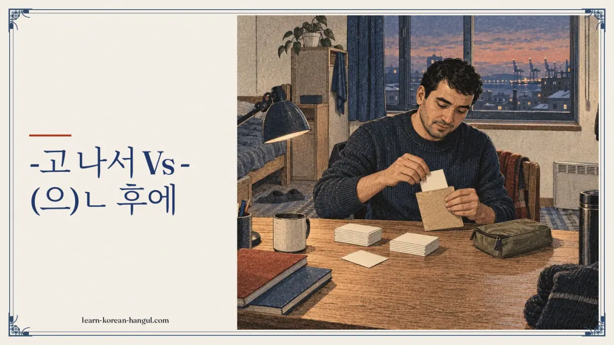 -고 나서 vs -(으)ㄴ 후에