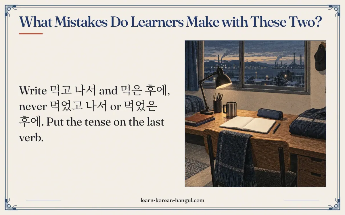 What mistakes do learners make with these two?