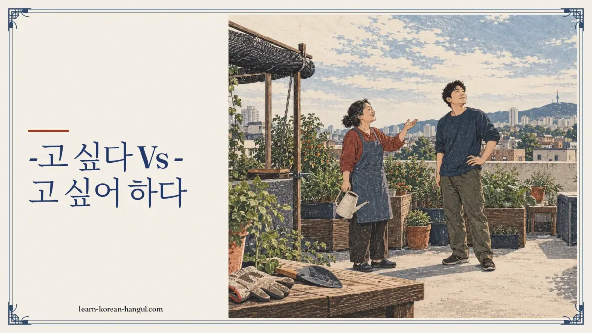-고 싶다 vs -고 싶어 하다