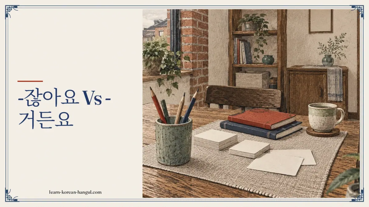 -잖아요 vs -거든요