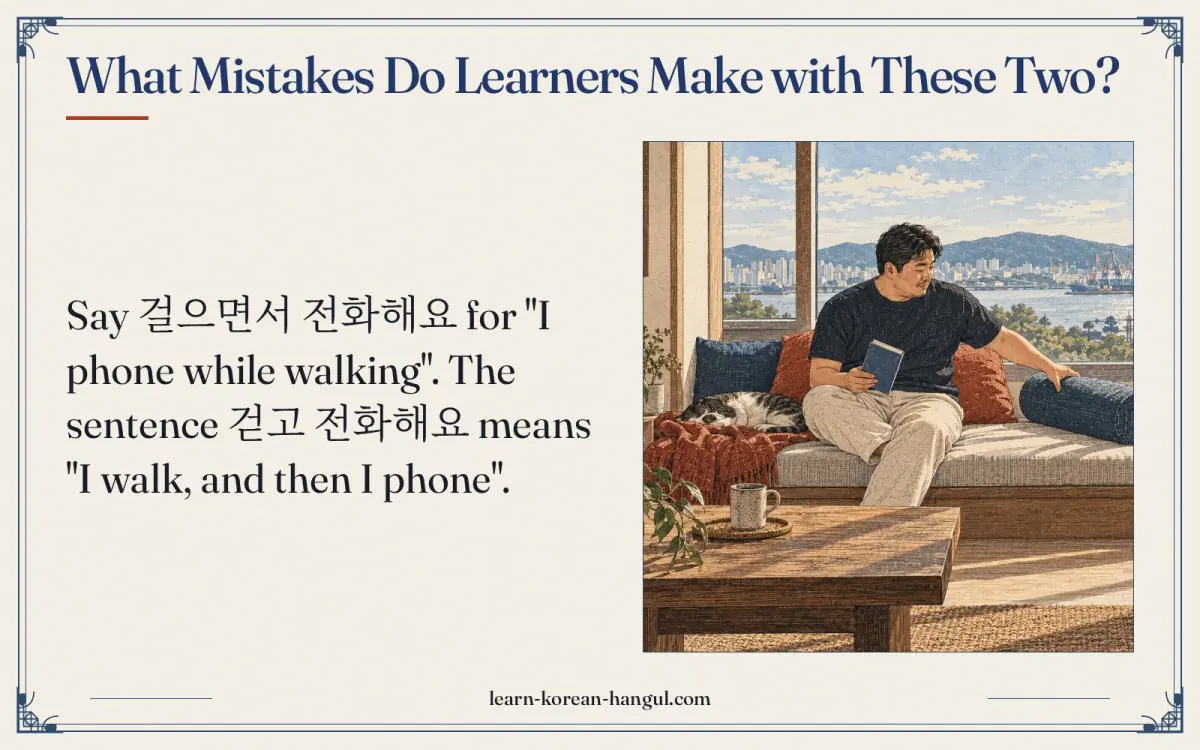 What mistakes do learners make with these two?