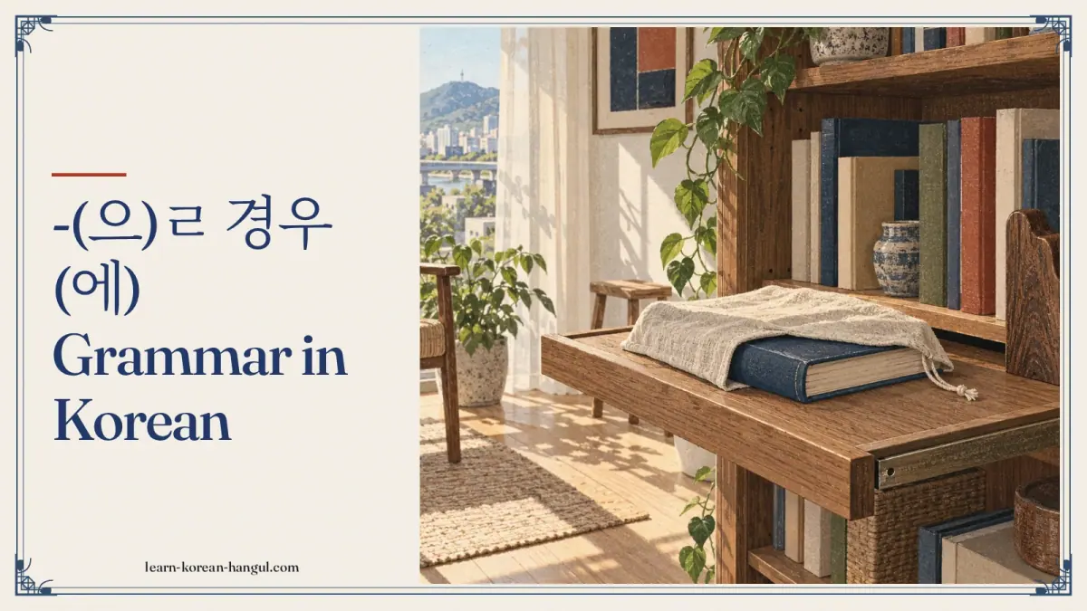 -(으)ㄹ 경우(에) grammar in Korean