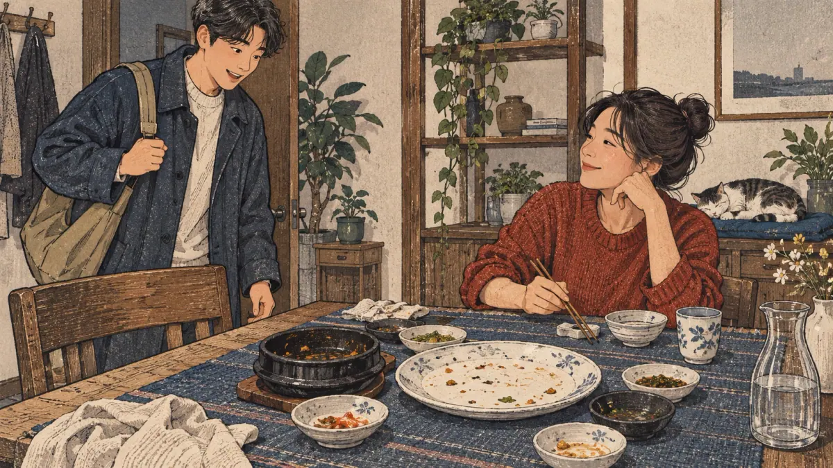An empty plate reveals that a friend has already eaten everything.