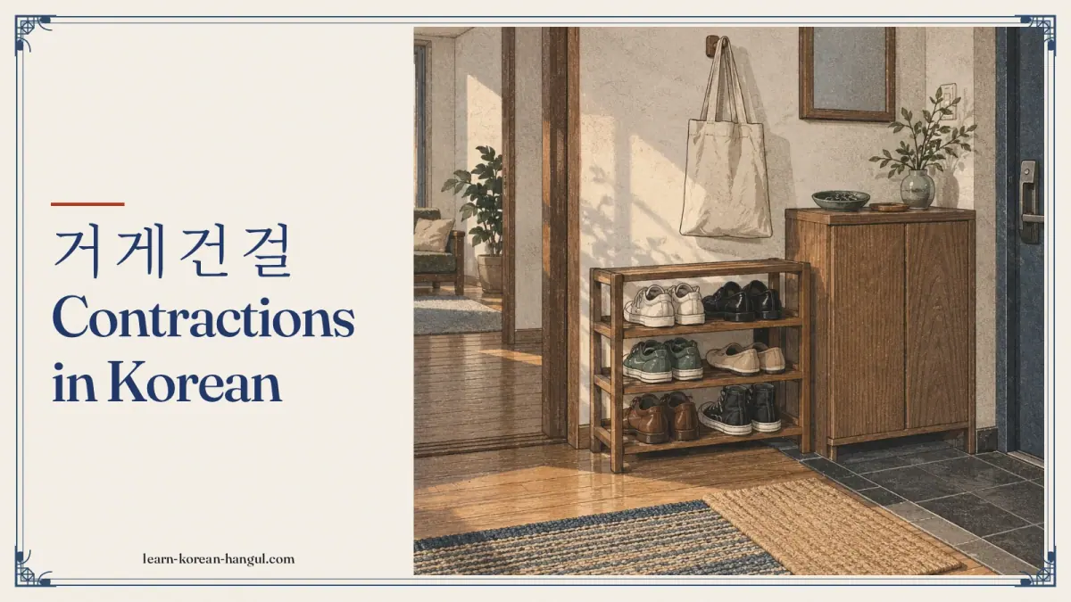 거 게 건 걸 contractions in korean