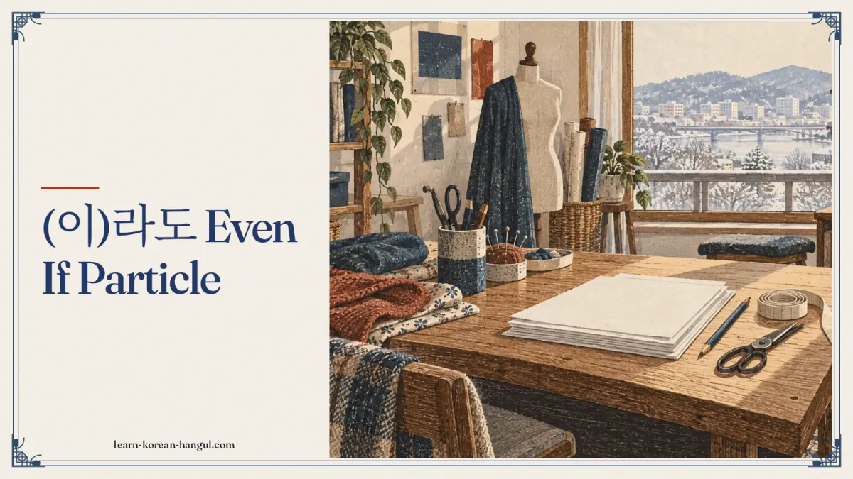 (이)라도 even if particle