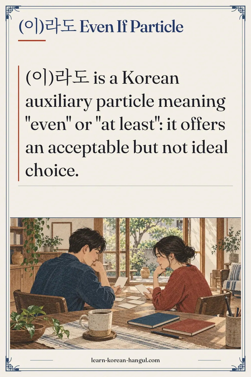 (이)라도 even if particle